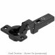 Blum - Clip Top Profile or Thick Door Hinge 95° (Unsprung) Onyx Black + Horizontal Cam Plate (Screw On)