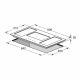 CM Largo 90 5G Gas Hob Enameled Stainless Steel 90 cm