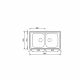 CM Cometa Double Bowl Sink 86 x 50 cm