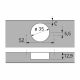 Hettich - Sensys Angle Hinge W90 With Integrated Silent System - Inset Opening Angle 95° + Cross Mounting Plate