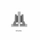 Hettich - Veosys 105° Stainless Steel Hinge - Integrated Silent System + Cross Mounting Plate