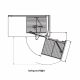 Kesseboehmer - MagicCorner - Corner Space Fitting - Ice White Chrome