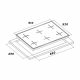 Baeckerhaft - Built-in 90cm Gas Hob 4 Burners with 2 Woks Burners