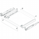 Blum - Legrabox Drawer High Fronted Pull-out F 500mm Length Full Extension - Set(Cabinet Profile (LR) + Drawer Side (LR) + Back Fixing Bracket (LR) + 4Pcs Front Fixing Bracket)