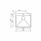 CM Trilogy Mix Slim Sink F3" Satin Stainless Steel 57 x 50 cm
