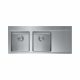 CM ENEA Double Bowl Single Drain Sink Satin F3