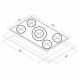 Carysil 90cm Built-In Gas Hob