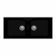 Carysil Double Bowl Quartz Sink Granite Finish
