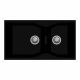 Carysil Double Bowl Quartz Sink Granite Finish
