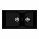 Carysil Double Bowl Quartz Sink Granite Finish