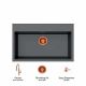Carysil Single Bowl Granite Inset Sink with Accessories