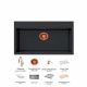 Carysil Single Bowl Granite Inset Sink with Accessories