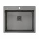 Elite Topmount Single Bowl Sink Nano Black