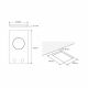 CM Maya Glass Inox Stainless Steel Gas Hob 30cm