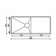 CM FILOQUADRA Single Bowl Sink Satin F3 Finish 99 x 44 x 19 cm