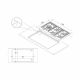 CM Twin 90 5B Inox Gas Hob 90 cm