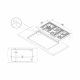 CM Twin Matt Gas On Glass Hob 90cm