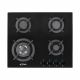 CM CRYSTAL 60 Gas On Glass Hob with Cast Iron Pan Support 8mm Edge 60cm