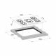 CM CRYSTAL 90 Gas On Glass Hob with Cast Iron Pan Support 90cm
