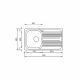 CM ATLANTIC Single Bowl Sink Satin F3 Finish 86 x 50 x 17 cm