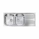 CM ATLANTIC Double Bowl Sink Unbrushed F3 Finish 116 x 50 x 17 cm