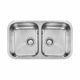 CM Cinzia Undermount Double Bowl Sink Satin Finish