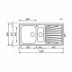 CM COMETA One And One-Half Bowl Sink Satin F3 Finish 100 x 50 cm