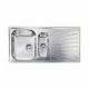 CM COMETA One And One-Half Bowl Sink Satin F3 Finish 100 x 50 cm