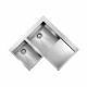CM FILOQUADRA Mix Double Bowl Sink Satin F3 Finish 83 x 83 x 19 cm