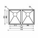 CM FILOQUADRA Single Bowl Sink Satin F3 Finish 77 x 45 x 19 cm