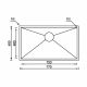 CM FILOQUADRA Undermount Single Bowl Sink Satin F3 Finish Depth 190 mm
