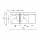 CM Glamour Mix Double Bowl Sink Satin F3 Finish 116 x 50 x 23 cm