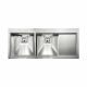CM Glamour Mix Double Bowl Sink Satin F3 Finish 116 x 50 x 23 cm