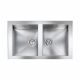 CM PUNTO QUADRO Double Bowl Sink Satin F3 Finish 86 x 50 cm