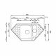 CM PUNTO PLUS One And One-Half Bowl Sink Satin F3 Finish 98 x 50 x 19 cm