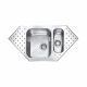 CM PUNTO PLUS One And One-Half Bowl Sink Satin F3 Finish 98 x 50 x 19 cm
