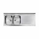 CM ROSSANA Double Bowl Sink Satin F3 Finish 150 x 60 x 20 cm