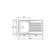CM SIROS Single Bowl Sink Satin F3 Finish 86 x 50 x 16 cm