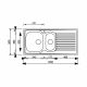 CM SIROS One And One-Half Bowl Sink Unbrushed F3 Finish 100 x 50 cm