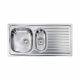 CM SIROS One And One-Half Bowl Sink Unbrushed F3 Finish 100 x 50 cm