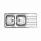 CM UNIVERSAL Topmount Double Bowl Sink Satin Finish