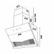 CM Supra Nero Wall Mounted Hood 90 cm