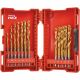 Milwaukee Red Hex Shock Wave Impact Duty HSS-Ground Titanium Metal Drill Bit Set 19pcs