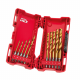 Milwaukee Red Hex - Shockwave™ HSS-Tin Metal Drill Bits 10pcs Set