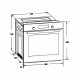 CM Metro Inox Gas 60cm Built-In Gas Oven 72L Gross Capacity