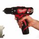 Milwaukee M12 BPD-202C Subcompact Cordless Impact Drill in Transport Case (2x 2.0Ah battery + charger)