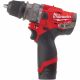 Milwaukee M12 FPDXKIT-202X Subcompact Cordless Impact Drill with Interchangeable Head in HD Box (2x 2.0Ah battery + charger)