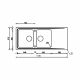 CM EVOLUZIONE Double Bowl Sink Satin F3 Finish 116 x 50 x 19.5 cm