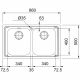 Franke Logica Line LLX 620-L Satin Stainless Steel Sink