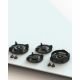 Pitt Cooking 4-Pitts Gas Hob Professional Brass